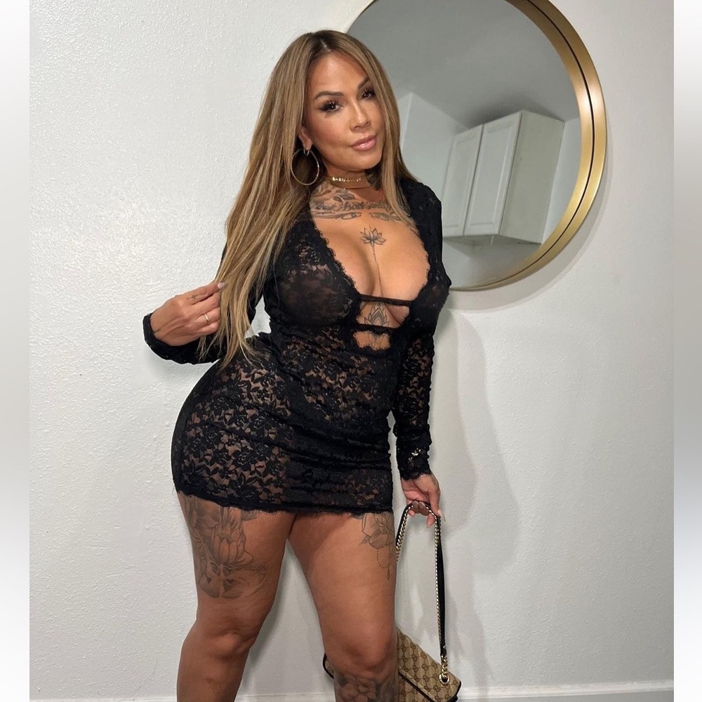 Black lace dress